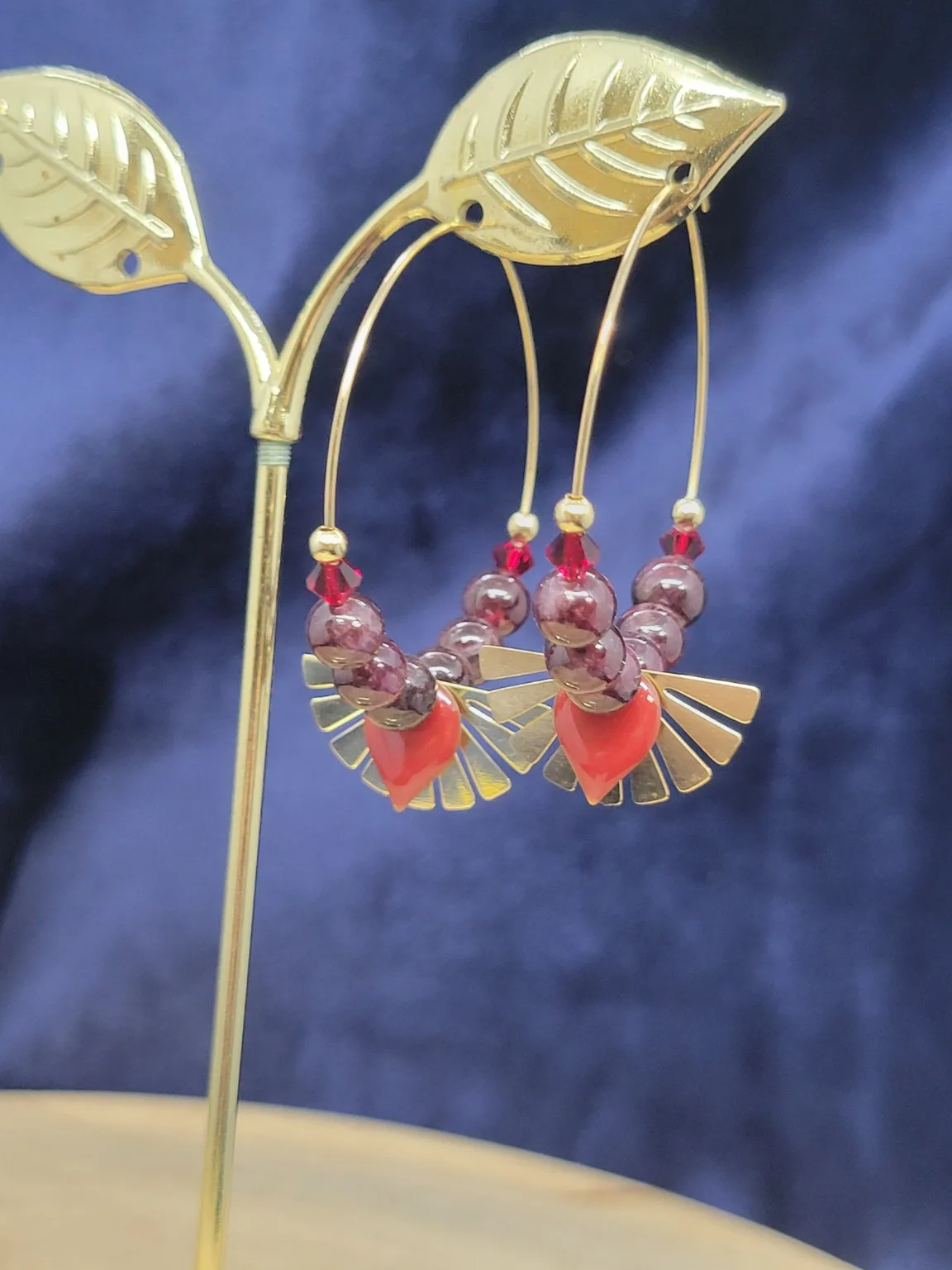 Boucles d'oreilles en Grenat Almandin, photo 2 sur 2