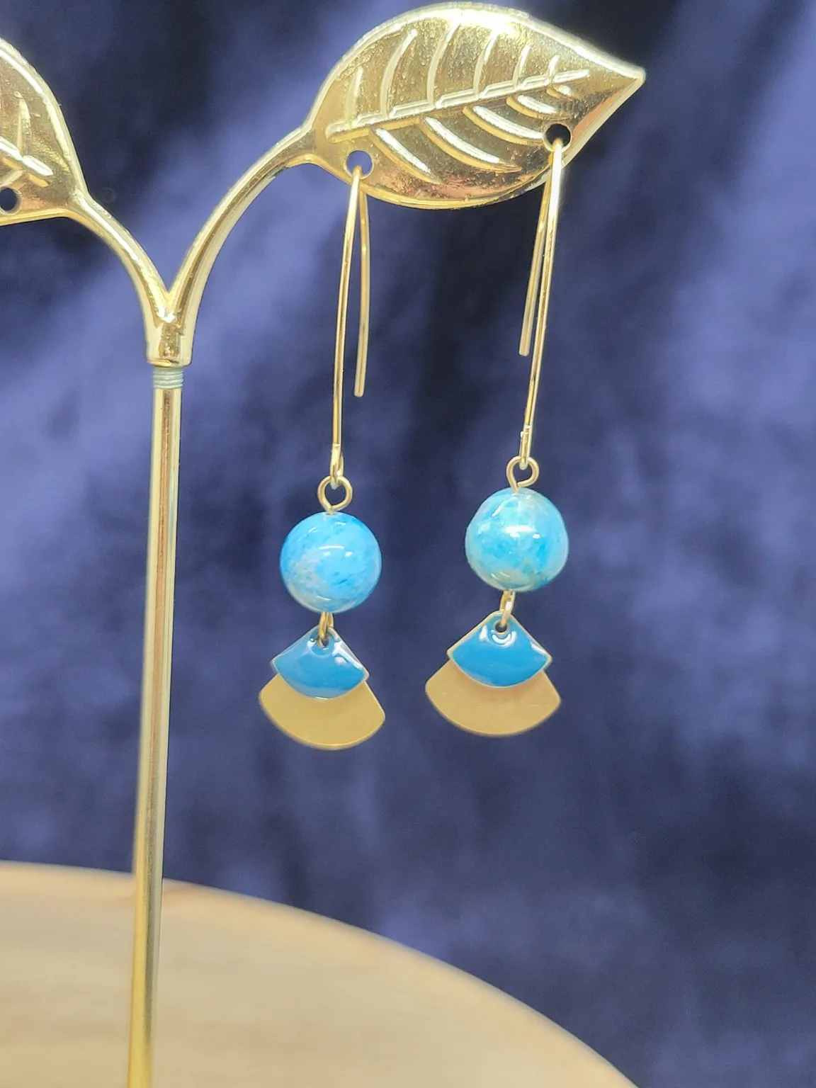 Boucles d'oreilles en Apatite, photo 2 sur 2