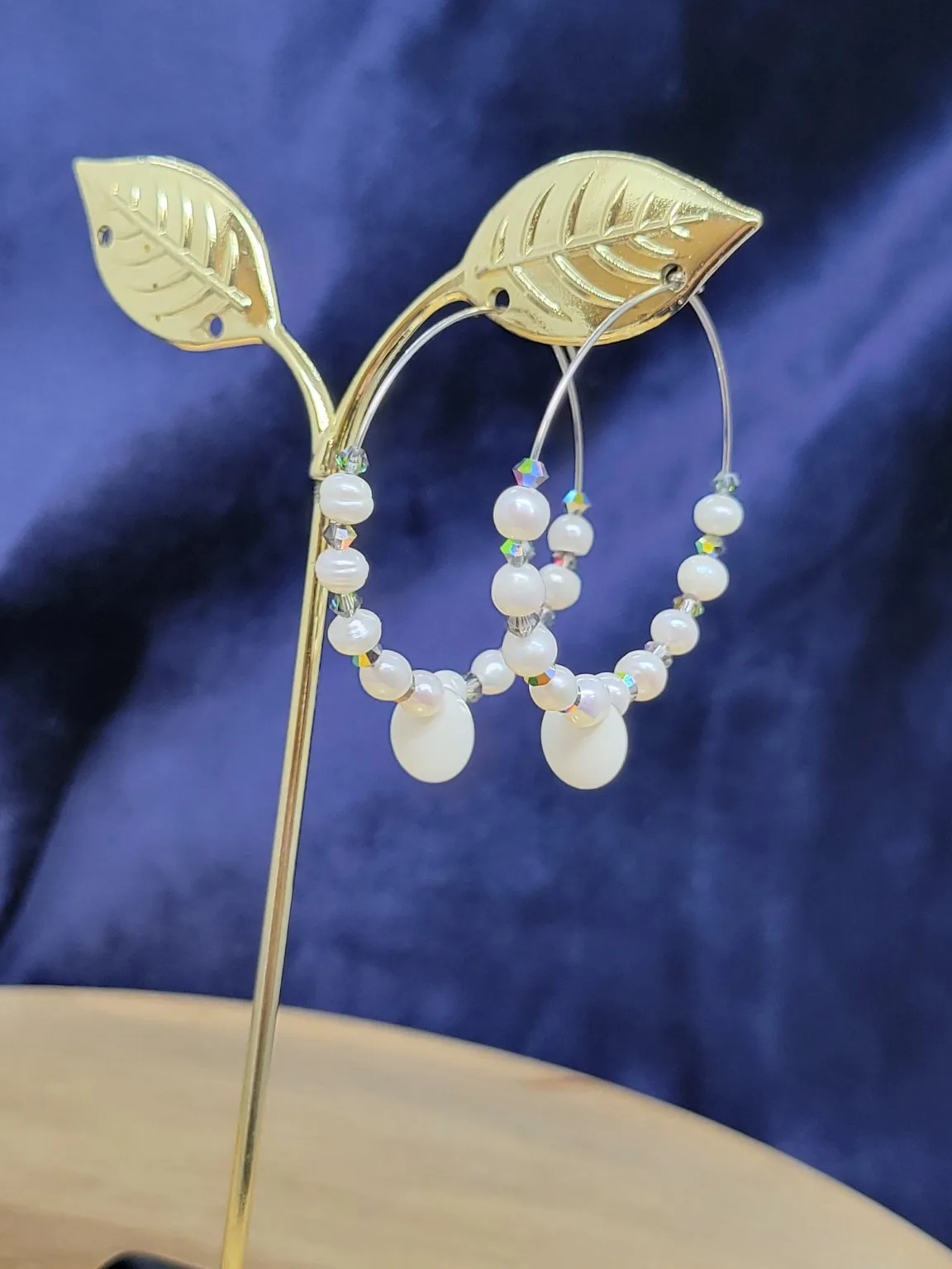 Boucles d'oreilles perles d'eau douce, photo 2 sur 2